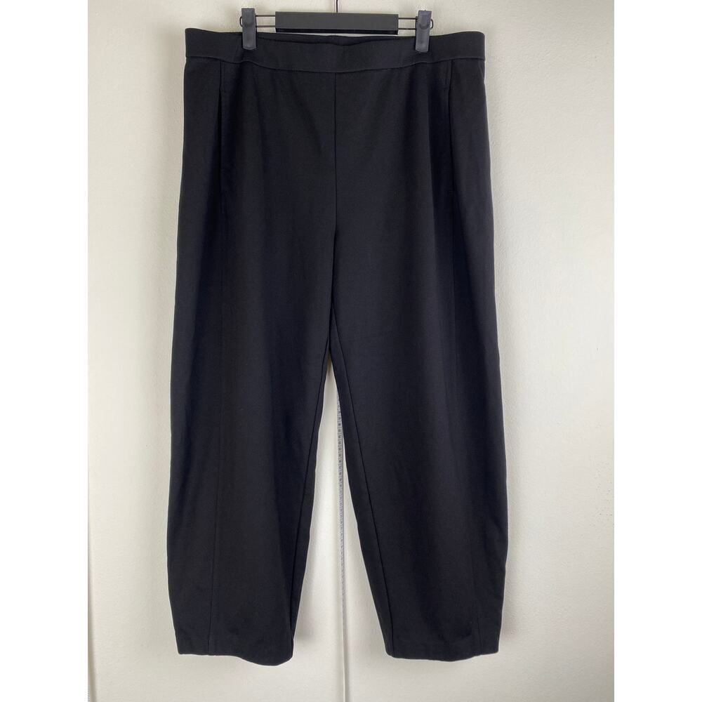 Eileen Fisher Lantern Pants Black Washable Flex Ponte XL - Picture 6 of 13
